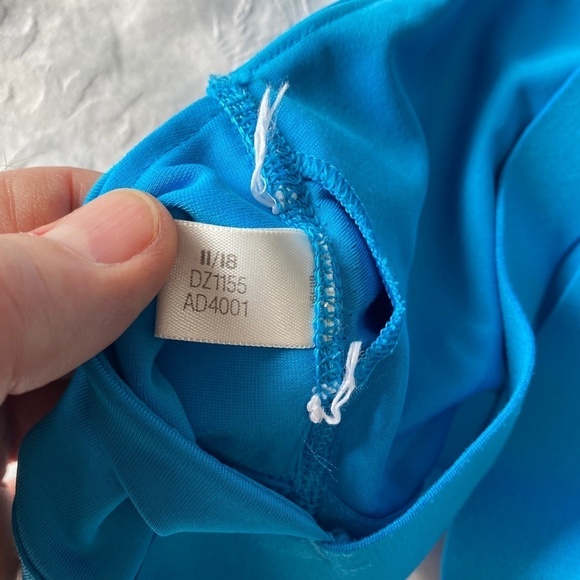 Adidas Women's Blue Sports Bra Logo Racerback - Picture 5 of 12